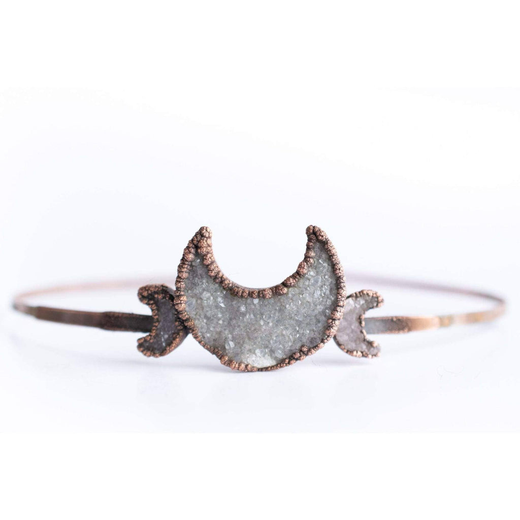 Druzy Moon Tiara Crystal Headband Crown