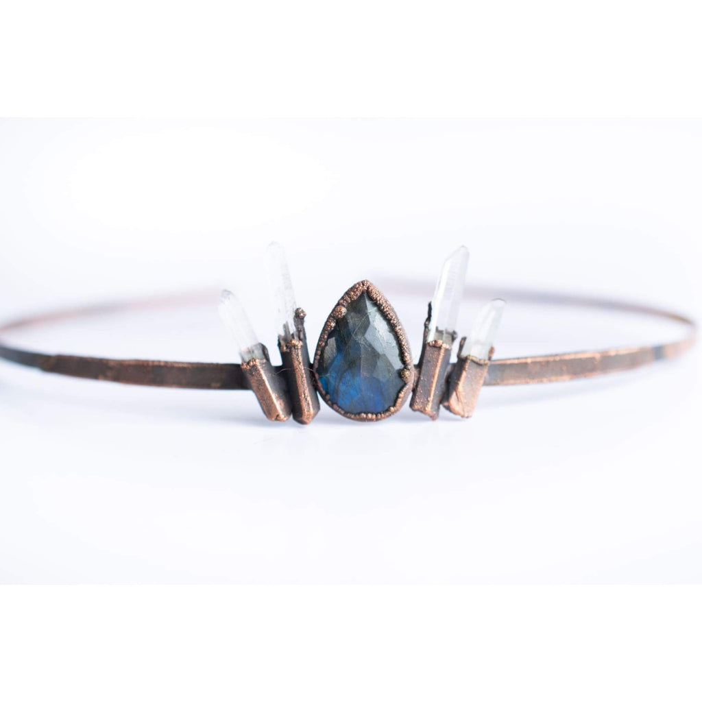 Labradorite Crystal Tiara Headband Crown