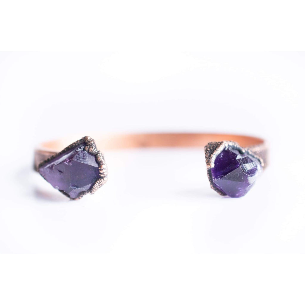 Raw Amethyst Cuff Bracelet